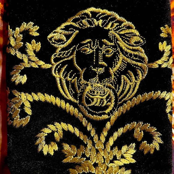 Electa vintage Swede leather boots with gold embroidered lions Sz 6.5 - Picture 5 of 10